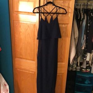Navy blue maxi dress